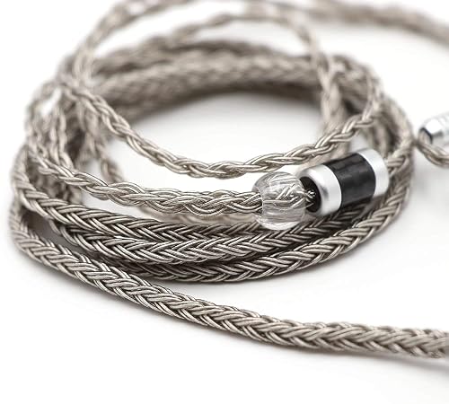 Linsoul Tripowin Zonie IEM Cable, 16 Core Silver Plated Earphone Upgraded Cords, 1.25m SPC in Ear Monitor Cable for 7hz Zero:2 Orchestra Lite Cadenza