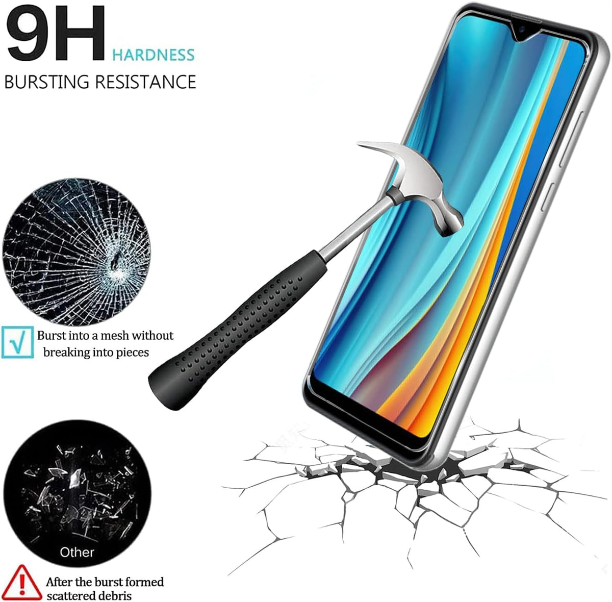 [4-Pack] Sky Devices Elite B63 Tempered Glass Screen Protector, 9H HD Clear, Anti-Fingerprint, Case Friendly, No Bubble