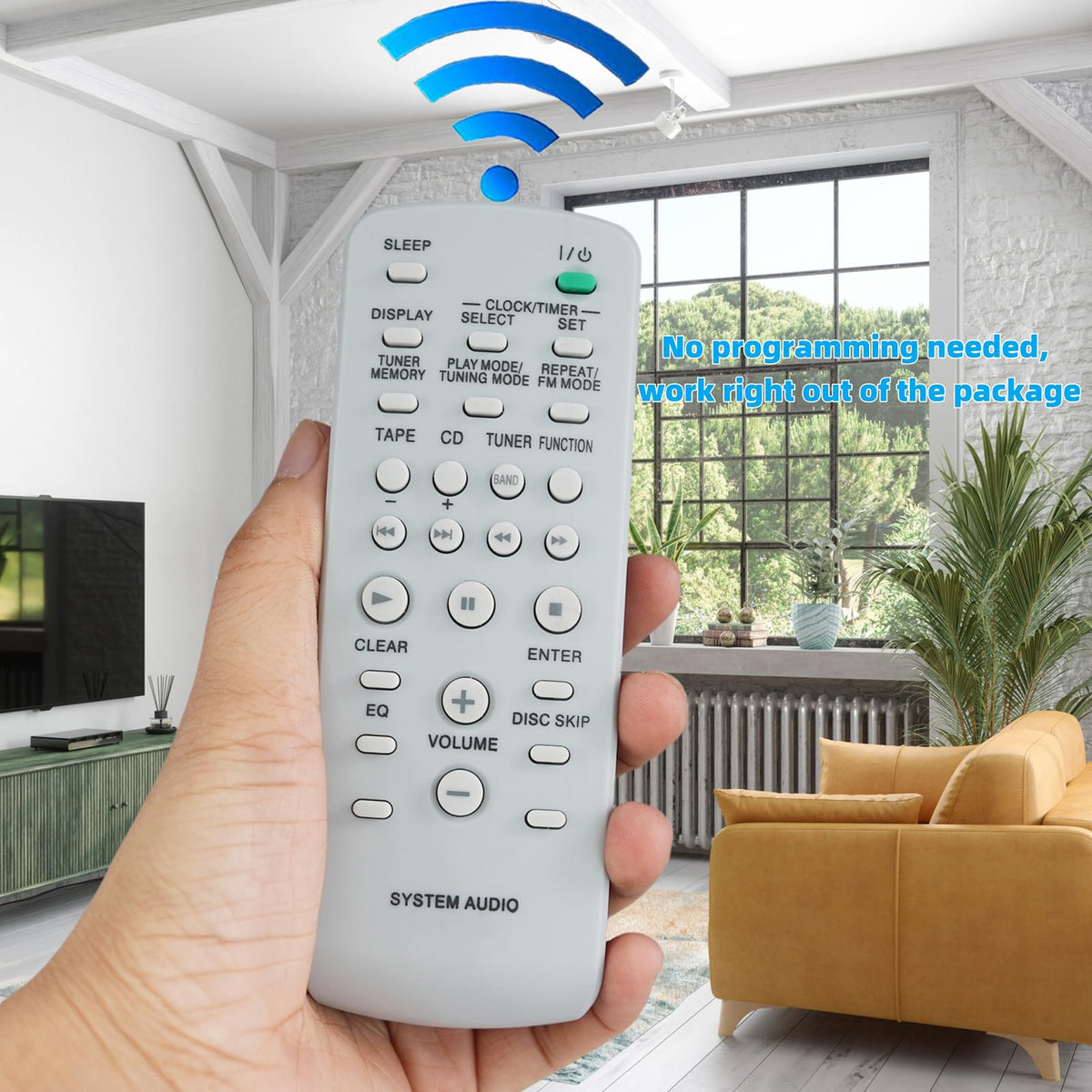 Replacement Remote Control for Sony RM-SC50 MHC-RG295 HCD-RG295 MHC-GX470 HCD-GX470 MHC-GX570 HCD-GX570 Micro Hi-Fi Component System