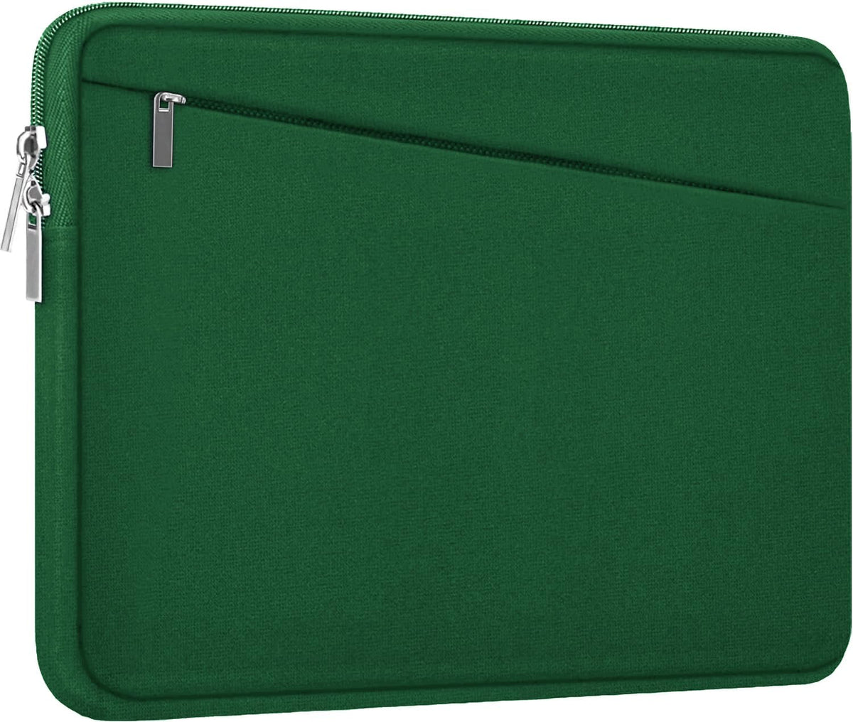 Laptop Sleeve 15.6 inch, Computer Carrying Bag Protective Case Handbag with Front Pocket, Slim Laptop Cover for 15-16 Inch HP, Dell, Lenovo, Asus, Dark Green