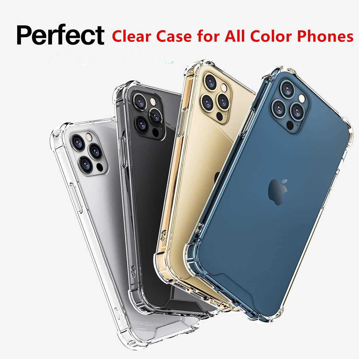 Crystal Clear Phone Case Compatible with iPhone 11, Hard Back Cover with Shockproof Protection, 6.1 inches-CL