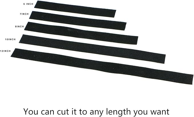 Saisn Reusable Fastening Tape Cable Ties 3/4 Inch Double Side Hook Roll (10 Yard, Black)