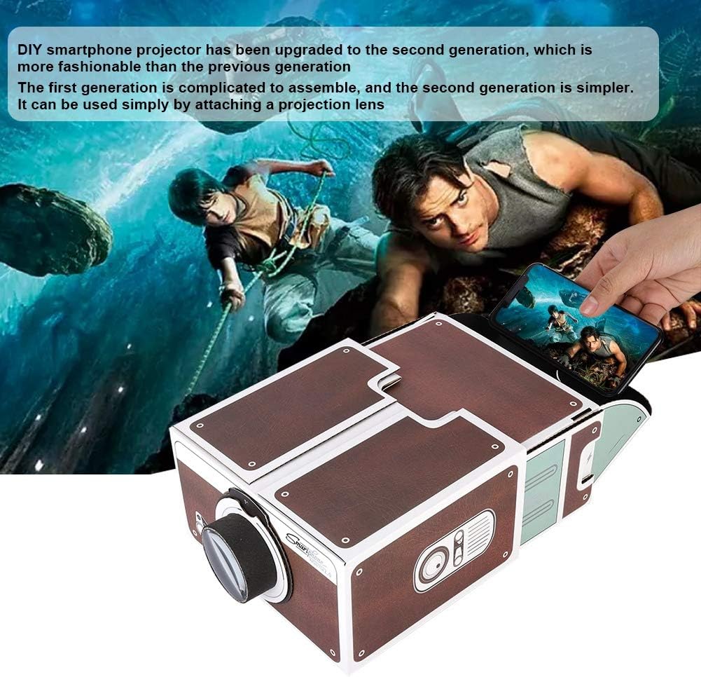 Second Generation Mini DIY Portable Smart Mobile Phone A2Dc Cable Home Projector Cinema