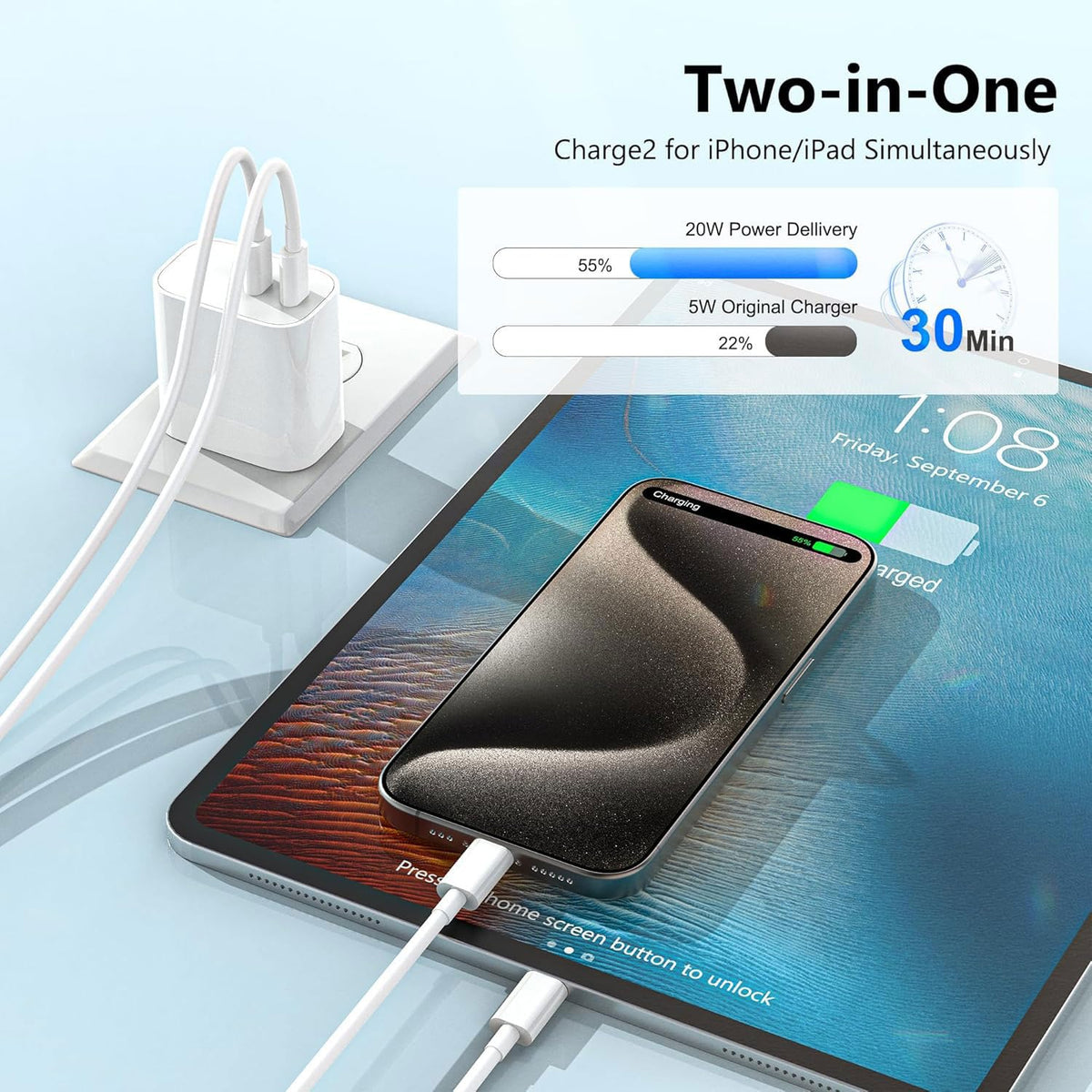 ZOVARIN USB C Charger Block Fast Charging,Charger Adapter,4 Pack Type C Wall Charger with 6FT Fast Charging Cable for iPhone 17/17 Plus/17 Pro