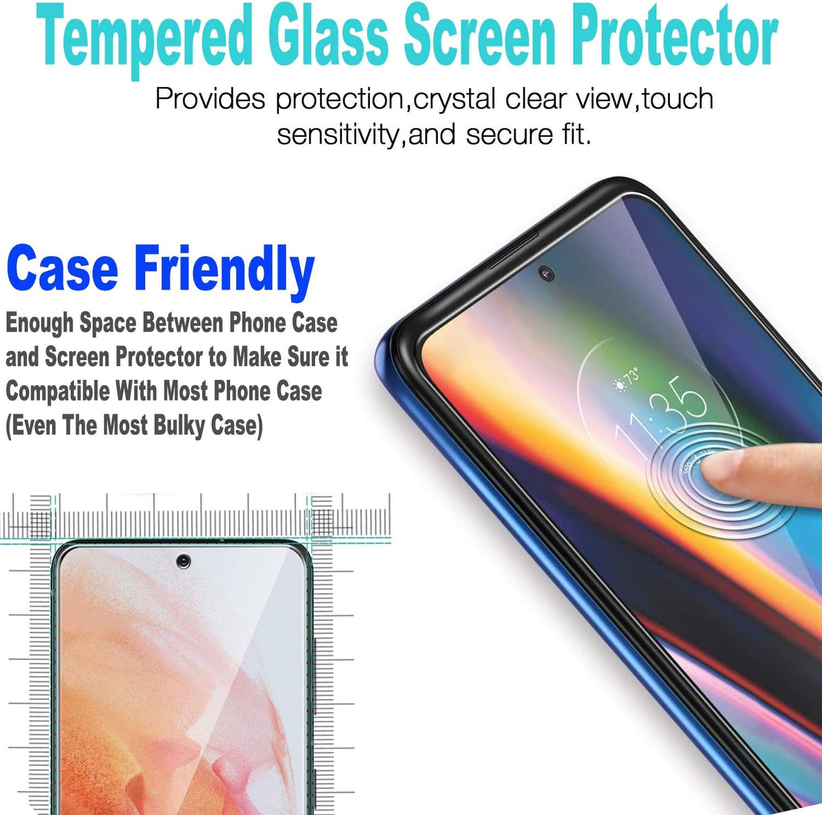 STARSHOP Compatible Samsung Galaxy A12 Phone Case, Leather Wallet Cover with Tempered Glass Protector, Brown