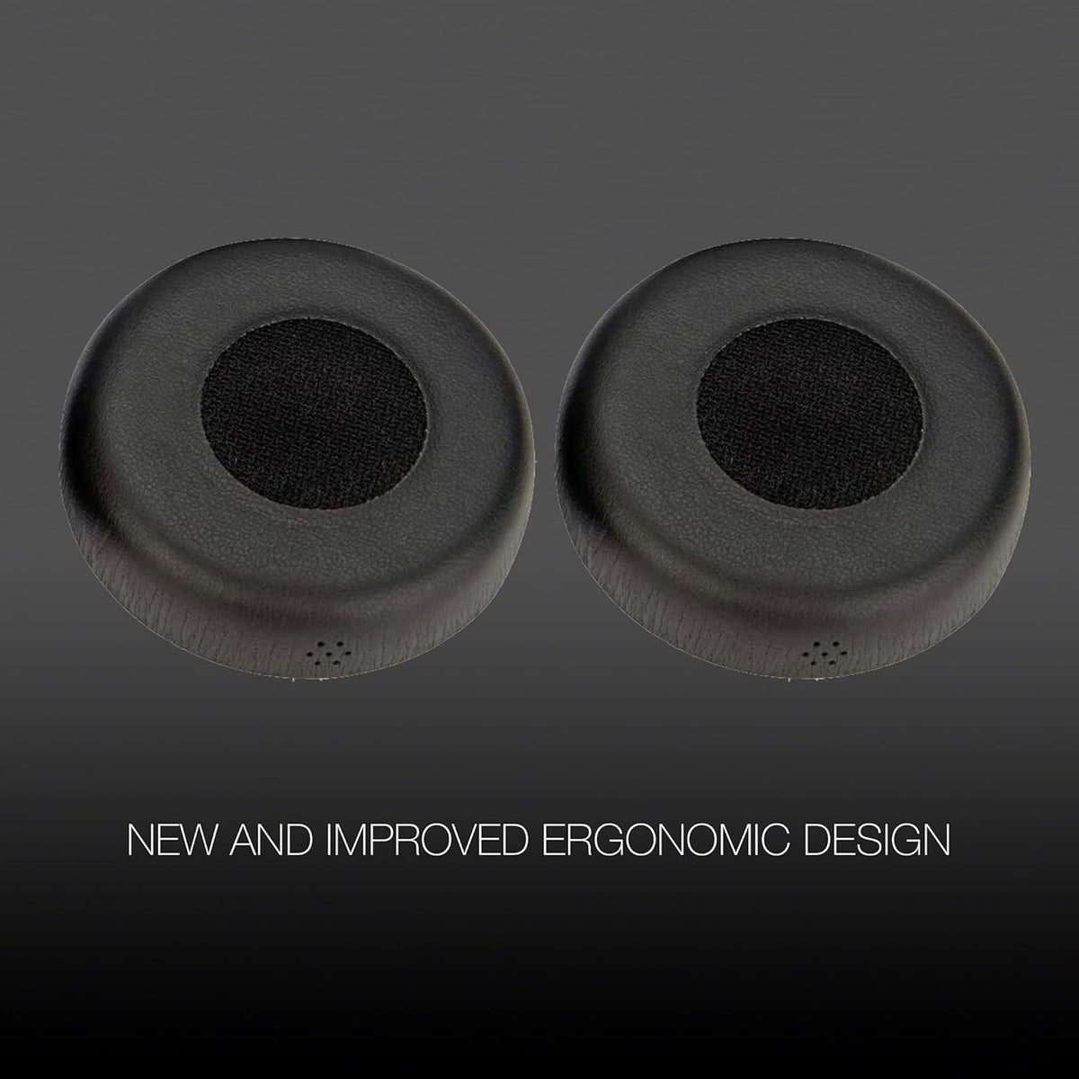 Ear Pad Cushions for Jabra Evolve 75 Wireless Bluetooth Headset, 2pk Spare Leatherette Replacement Cushions for Jabra