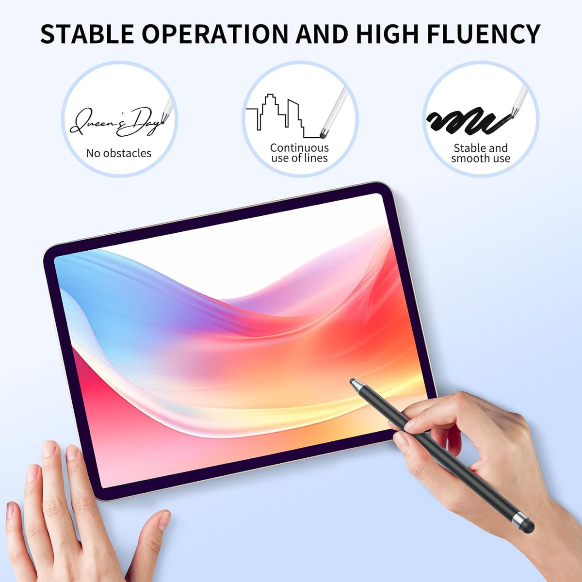 Stylus (10Pcs), Stylus Pen for Touchscreen, High Precision and Sensitivity Stylus Pen for Android Smartphone and Tablets, Compatible with Capacitive Touch Screen (Watermelon red)