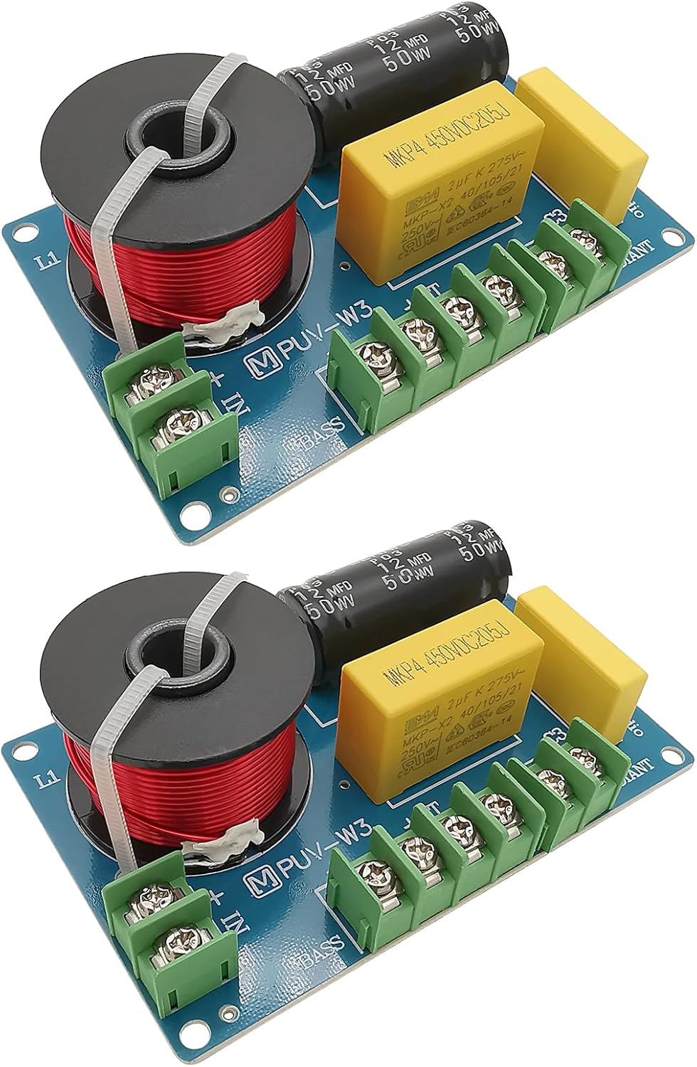 HiQltyla 3 PUV-W3 200W 4 8 2Pack Way Speaker Crossover, Passive Crossover for HiFi Home Audio to Ohm Bass Mediant