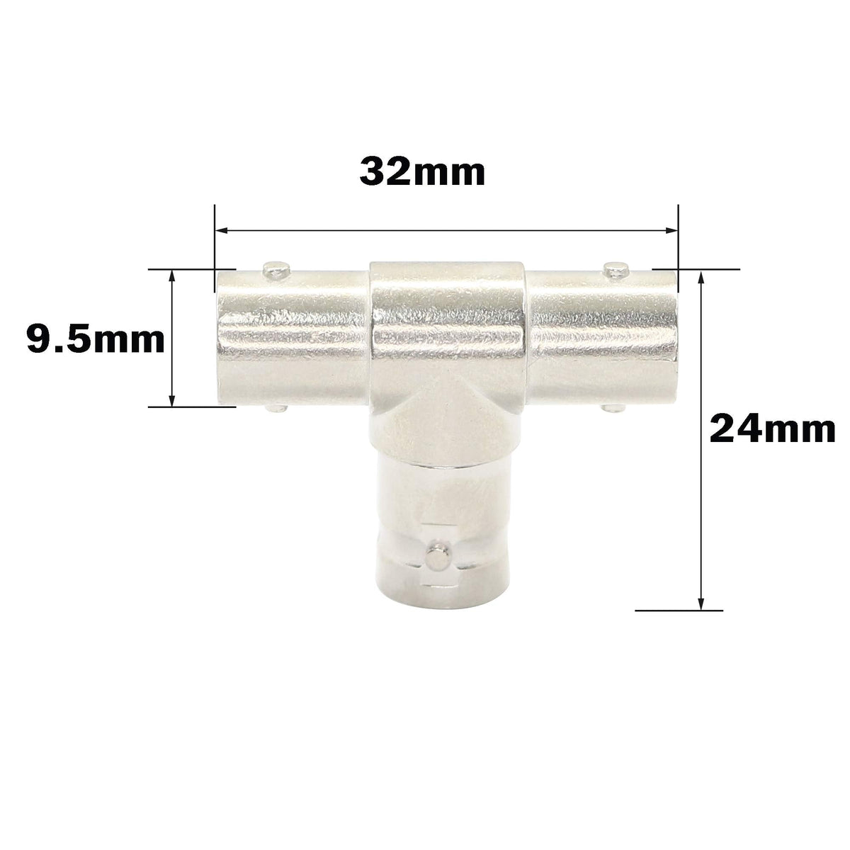 PNGKNYOCN 3 Way BNC Splitter?T Type Female to Female Jack Coaxial Connector Splitter for Coaxial Cable, CCTV, Antenna(5-Pack)