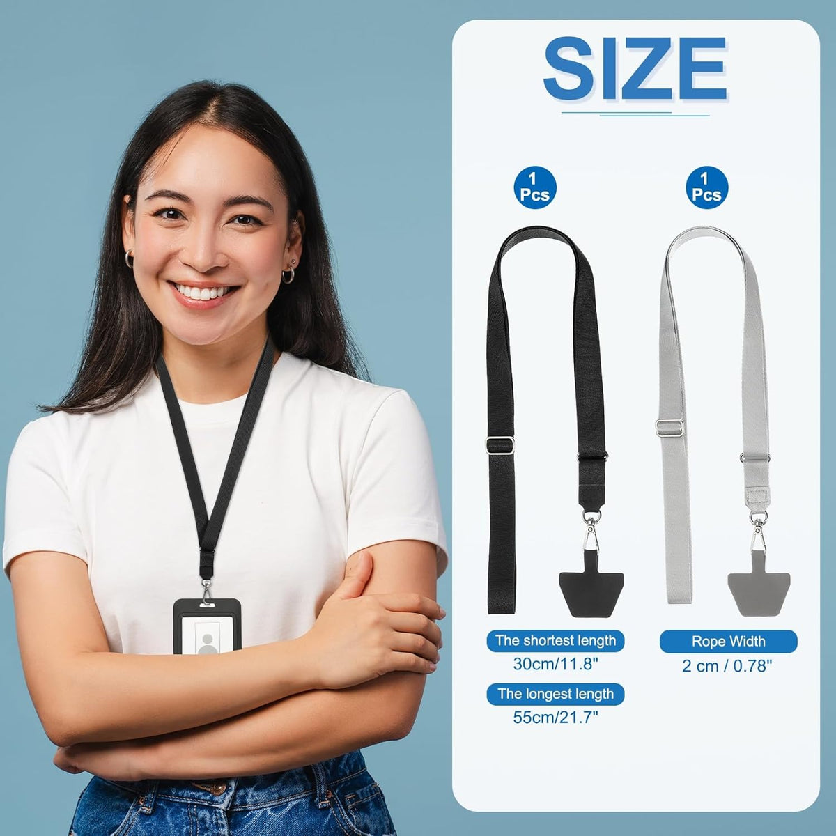 PATIKIL Smart Phone Lanyard with Patches for Most Smartphones Badges Keychain