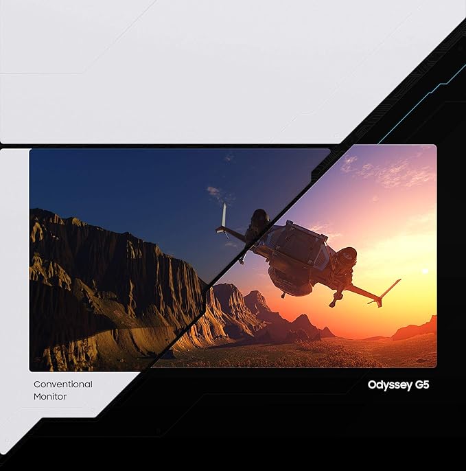 Samsung 32” Odyssey G5 Gaming Monitor WQHD (2560x1440) 144Hz Curved 1ms HDMI Display Port AMD FreeSync Premium HDR10 LC32G55TQWNXZA Black