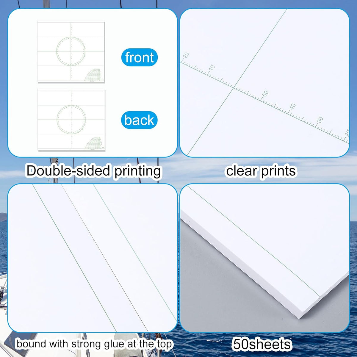 Gilprop 50 14 12.9 Inch Pcs Marine Navigation Universal Plotting Sheet x VP-OS Sheet Plotting Sheet for Marine
