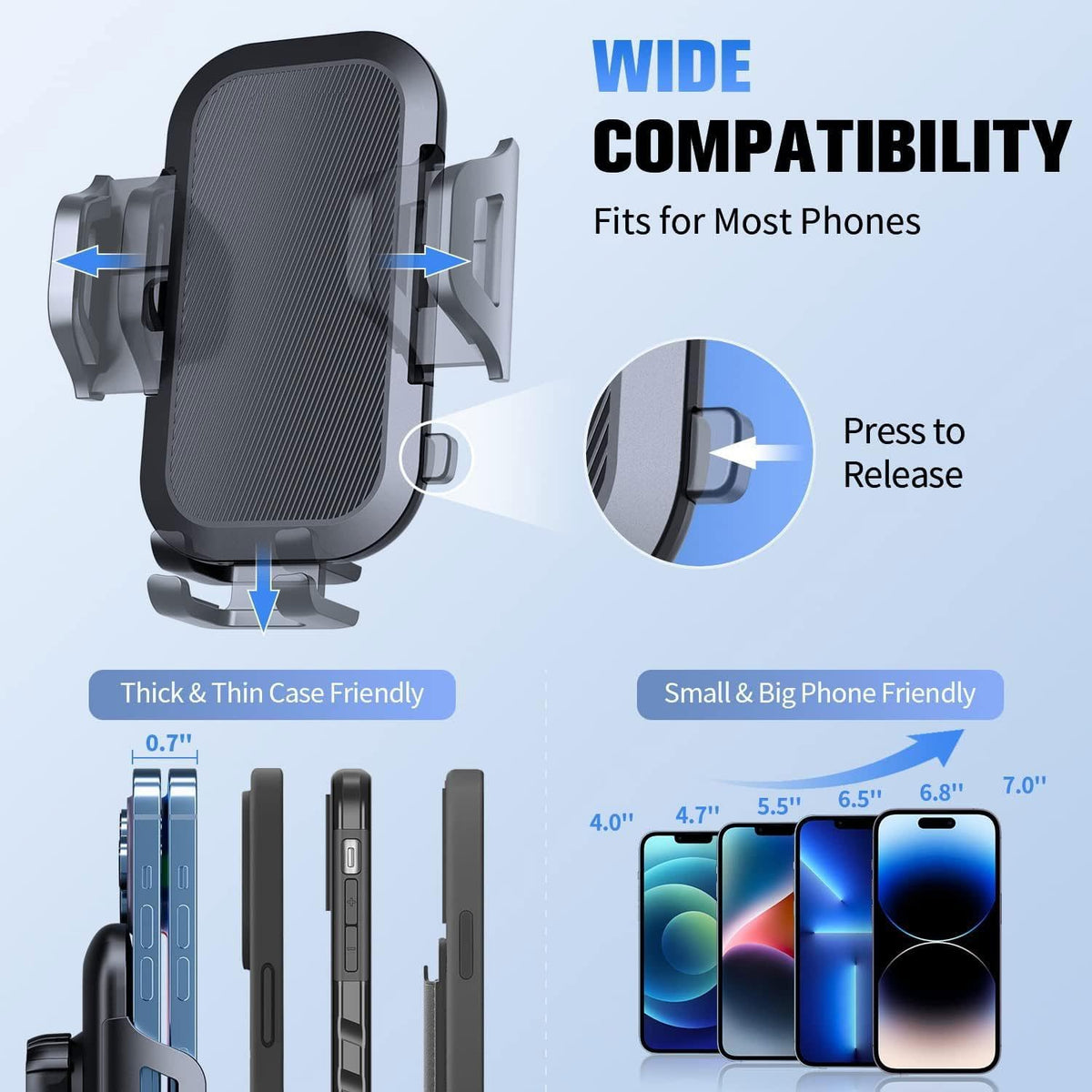 Car Mount Windshield Air Vent Compatible with Motorola Razr (2024,2023,2022,2020,2019), Phone Holder Glass Cradle Suction Swivel Dock Stand