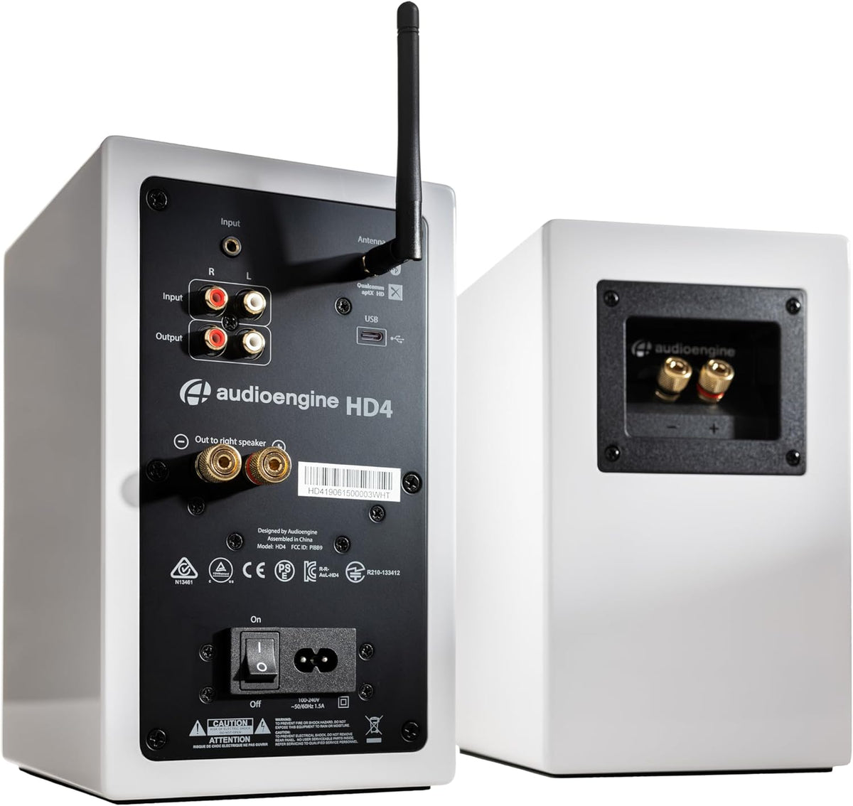 Audioengine HD4 Wireless Bluetooth Bookshelf Speakers - Home Theater, Desktop, Surround Sound, Music, Movies and Gaming - Bluetooth Adaptive aptX 5.3