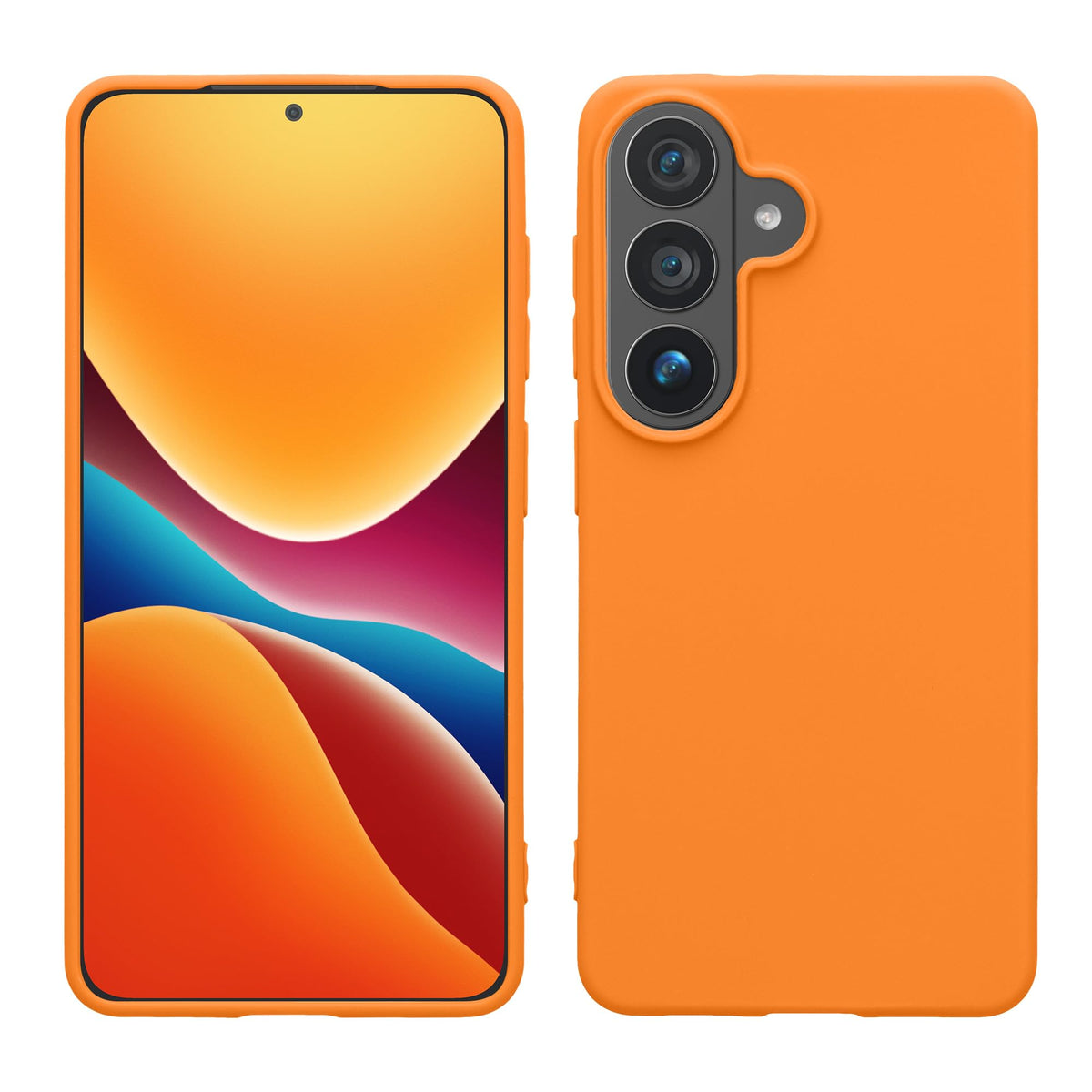 Kwmobile Case Compatible With Samsung Galaxy S26 Plus Case - Soft Slim Protective Tpu Silicone Cover - Fruity Orange