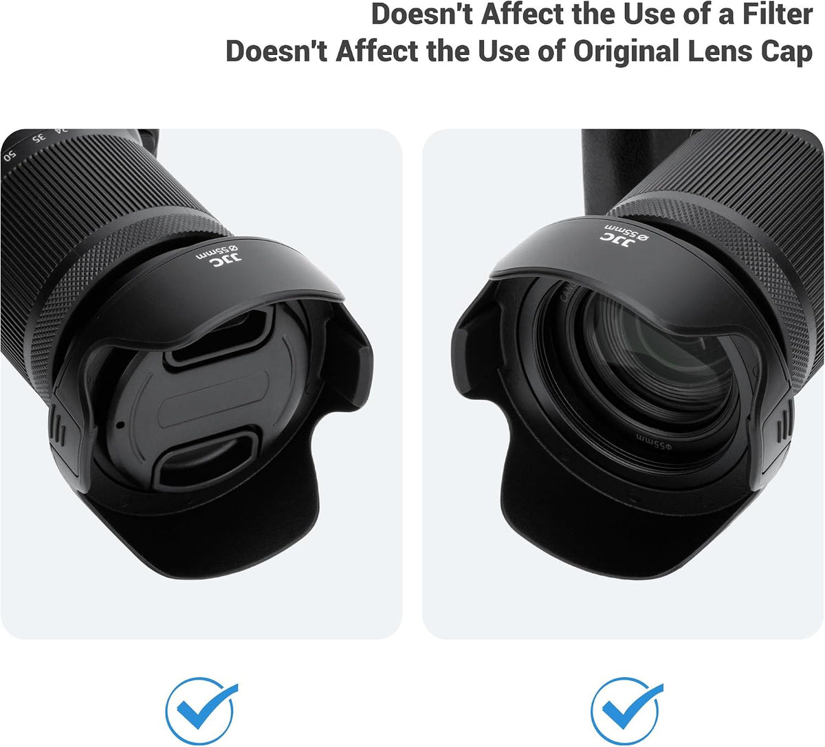 58mm T7 T6 T8i T7i T6i T5i SL3 SL2 90D 80D 77D 18-55mm 58mm JJC Tulip Flower Lens Hood Accessories for Canon EOS Rebel