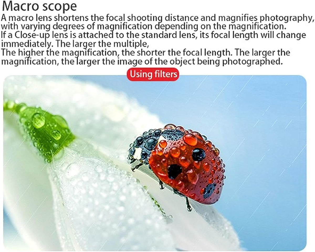Macro Lens for Osmo Pocket 3, Magnetic Optical Glass HD Coating Lens Filter, 10X Magnification, Anti Scratch