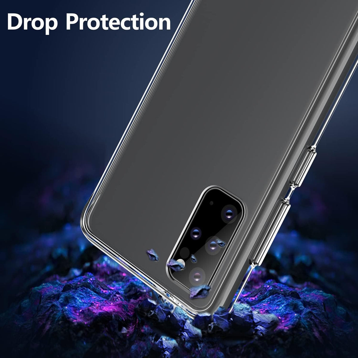 Rayboen for Samsung Galaxy S20 Plus Case, Crystal Clear Shockproof Protective Durable Slim Fit Phone Cover for Galaxy
