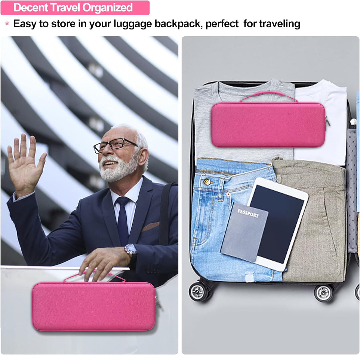 Elonbo Hard Carrying Case for Logitech POP Keys Mechanical Wireless Keyboard, Portable Travel Case Bag with Extra