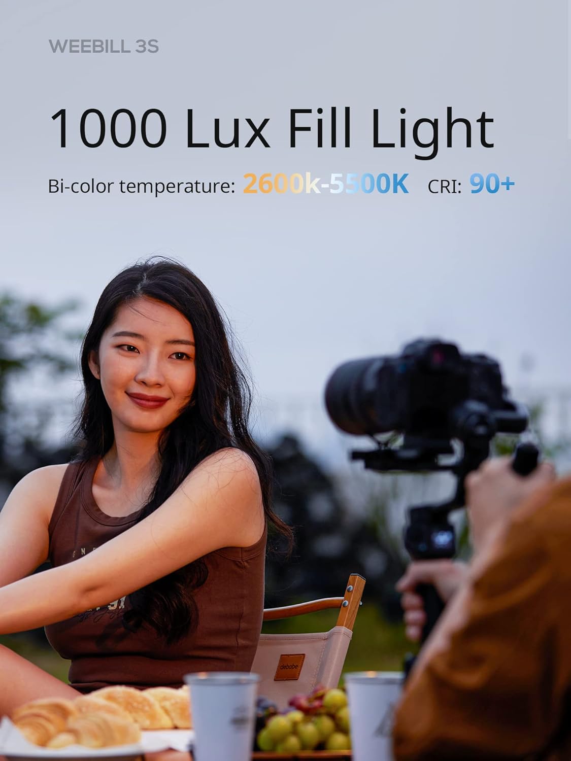 ZHIYUN Weebill 3S [Official] Gimbal Stabilizer for DSLR and Mirrorless Camera Canon/Nikon/Sony/Panasonic/Fujifilm,Fill Light,Native Vertical Shooting
