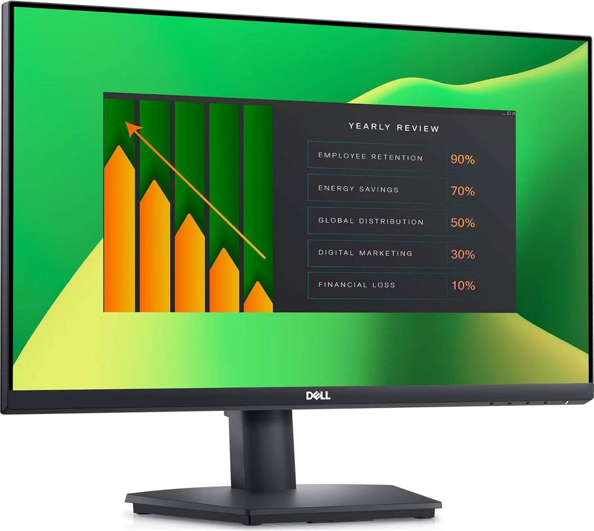 Dell 24" FHD VA Monitor with 5 ms Response Time, Flicker Free & Anti-Glare Display, VESA Mount(100x100mm), 1 x DisplayPort, VGA, Home & Business, Black (2025 Latest Model) & Ergoflexy Single Mount Arm