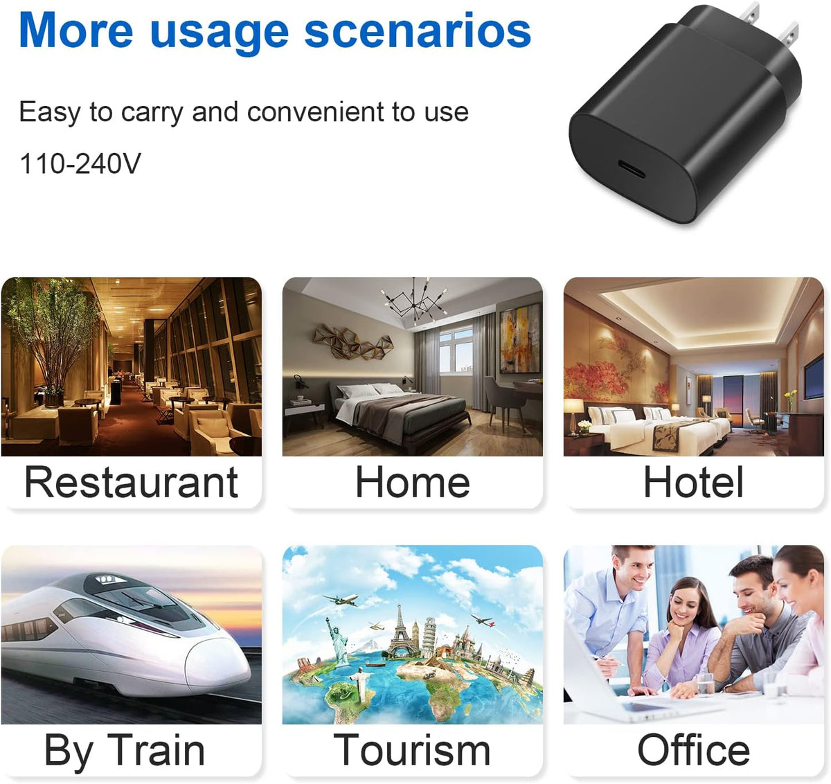 Type C Charger Fast Charging for Samsung, 25W USB C Charger Block with 6Ft Type C to C Cable (Black)