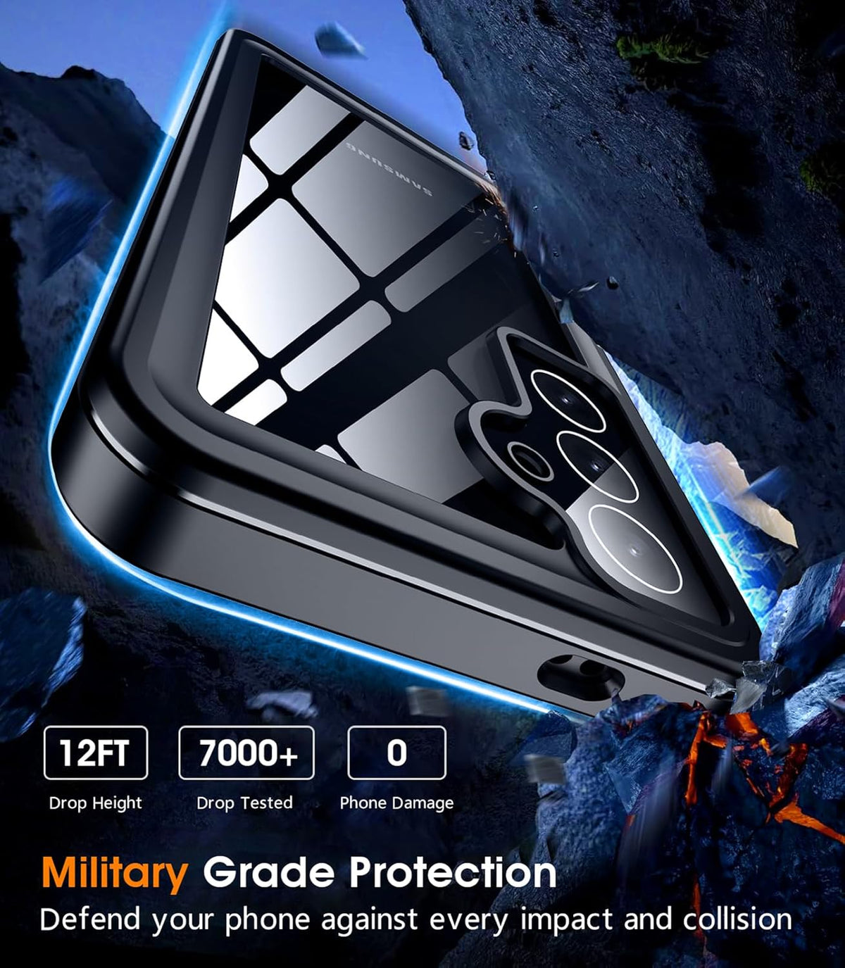 Nineasy Waterproof Case for Samsung Galaxy S24+ Plus, [Real 360 Full Body] [Built-in Screen & Camera Protector][IP68