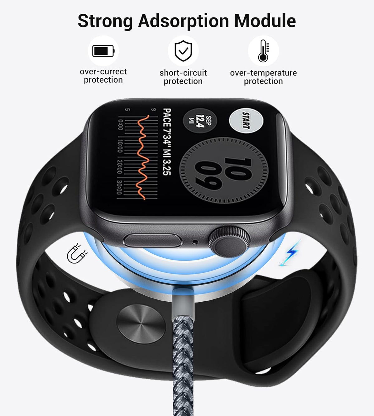 Temdan for Travel Vacation Essentials,3 in 2 USB C Cable for Apple Watch Charger/iPhone 16 Charger/Lightning,Multi Charging Cable Cord,Camping Essentials,Portable Designed for iWatch &iPhone 16-12-5FT
