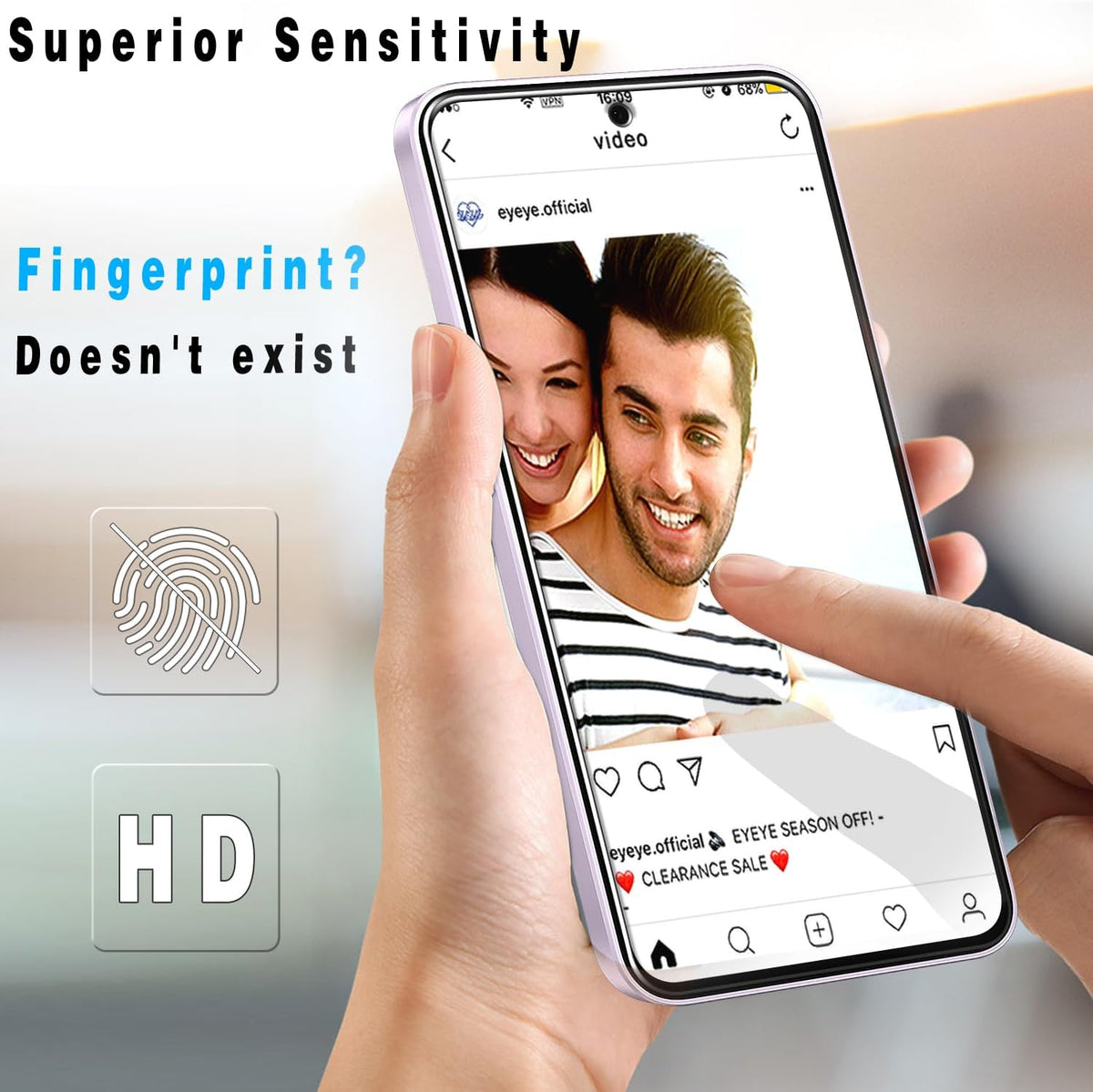 Slanku [3 Pack] Tempered Glass Screen Protector for Samsung Galaxy A35 5G, Anti-Scratch, Bubbles Free, Easy to Install