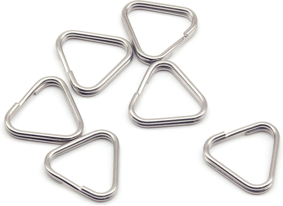 HITHUT 6pcs Camera Eyelet Ring Split Ring Lug Ring Triangle Strap Ring Hook for DSLR RF Mirrorless Camera (Stainless