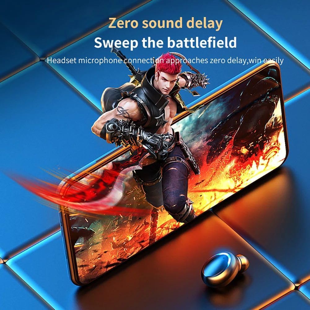 Wireless Earbuds with Large Charging Case, IPX5 Waterproof, Hi-Fi Stereo Sound, Touch Control for iOS/Android Active