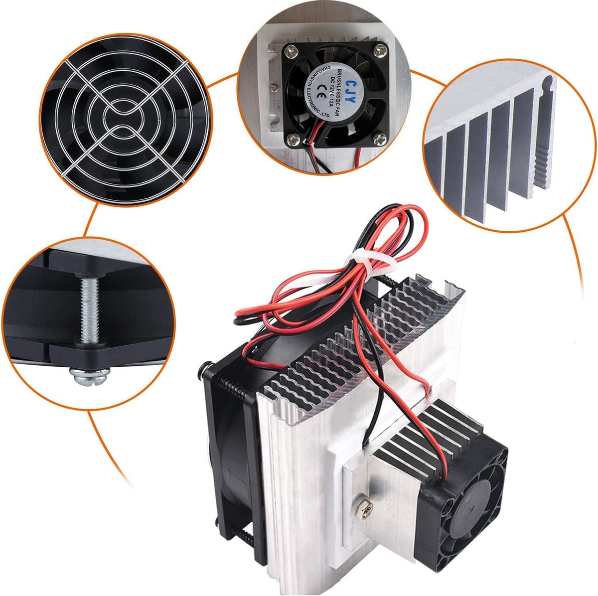 Mini Air Conditioner DC 12V DIY Thermoelectric Peltier Refrigeration Cooling System, Cooling Kit