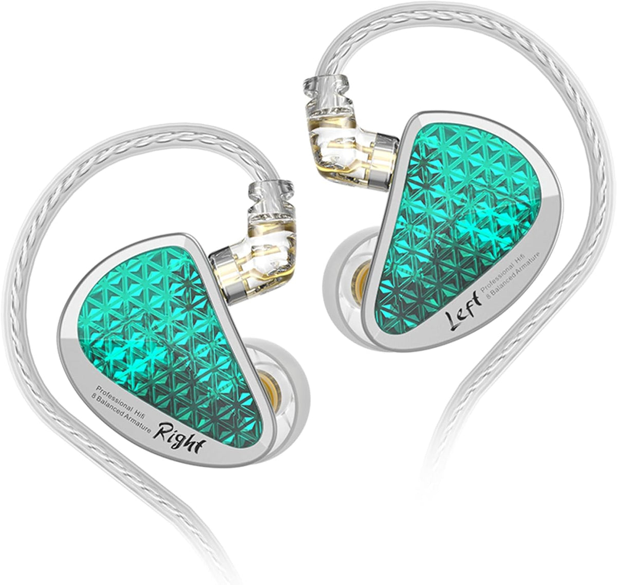 CCA KZ AS16 PRO in Ear Monitor Headphones 16BA Balanced Armature Drivers HiFi IEM Earphones High Clarity Gaming Earbuds for Musicians Singers Audiophile Dj Drummers