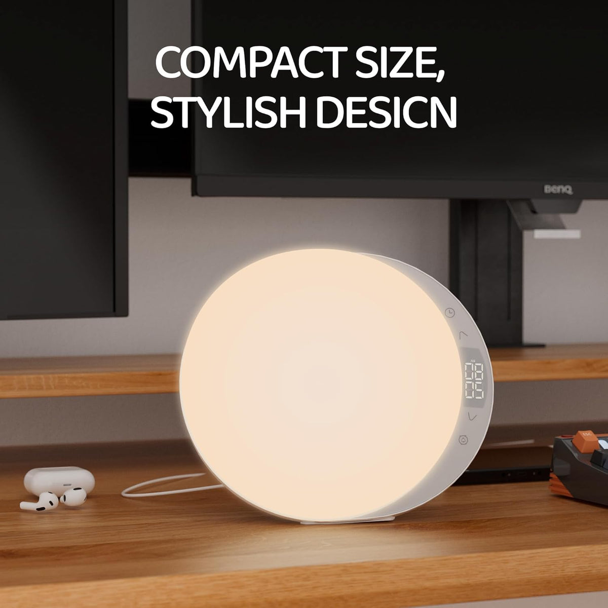 ANTDALIS Dimmable 20 Snooze, Sunrise Alarm Clock for Heavy Sleepers Adults, Wake Up Light Night Light for Kids Teens
