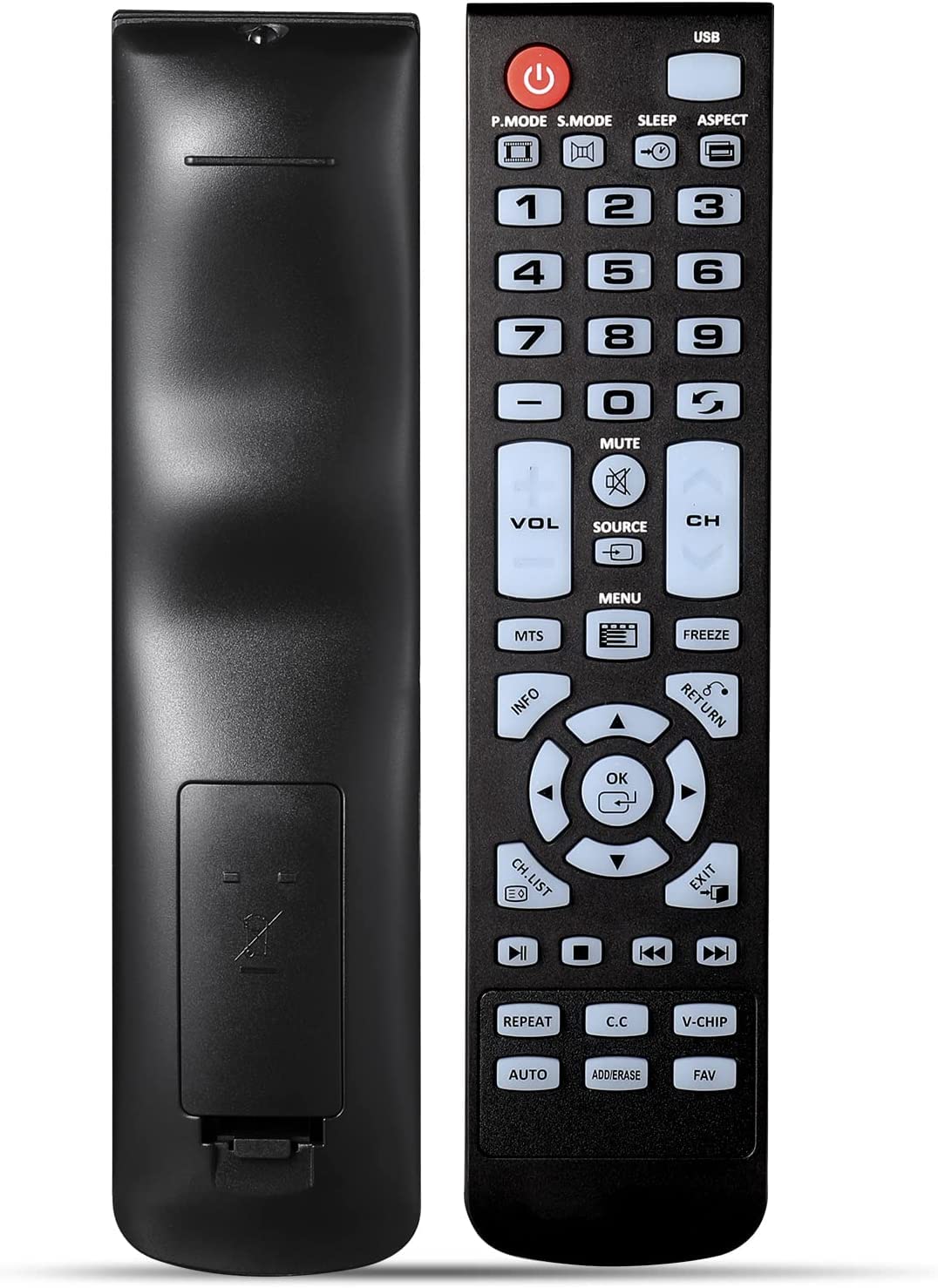 Replacement Remote Control Fit for All Element TV 100 Series E1AC19N E1AA24N E1AA24N-G ELEFT2416 E1AA32N E4AA43N E4AA50N E4AA55N E4AA65N