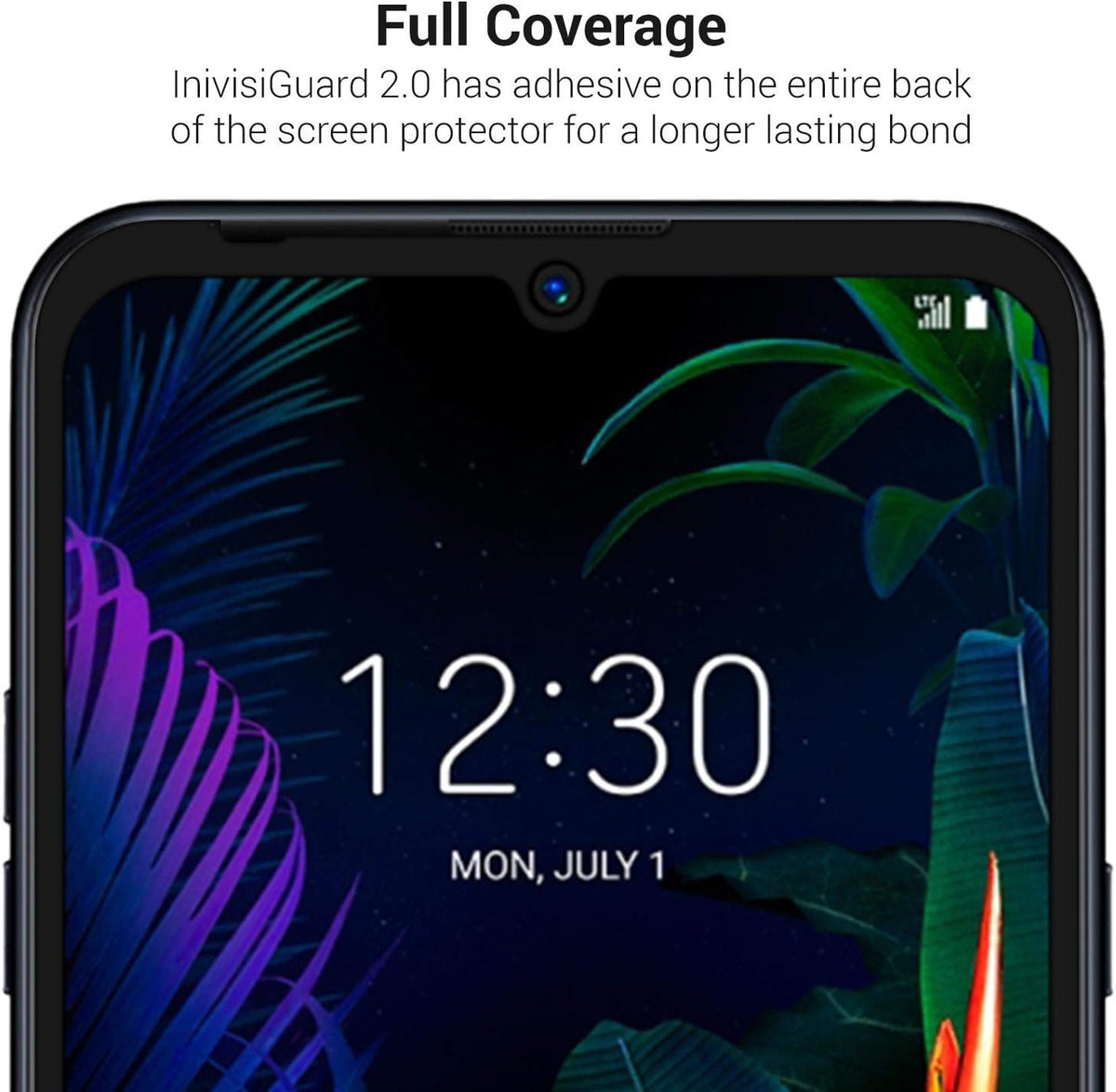 CoverON InvisiGuard 2.0 Series for LG K50, Tempered Glass Screen Protector for Maximum Protection