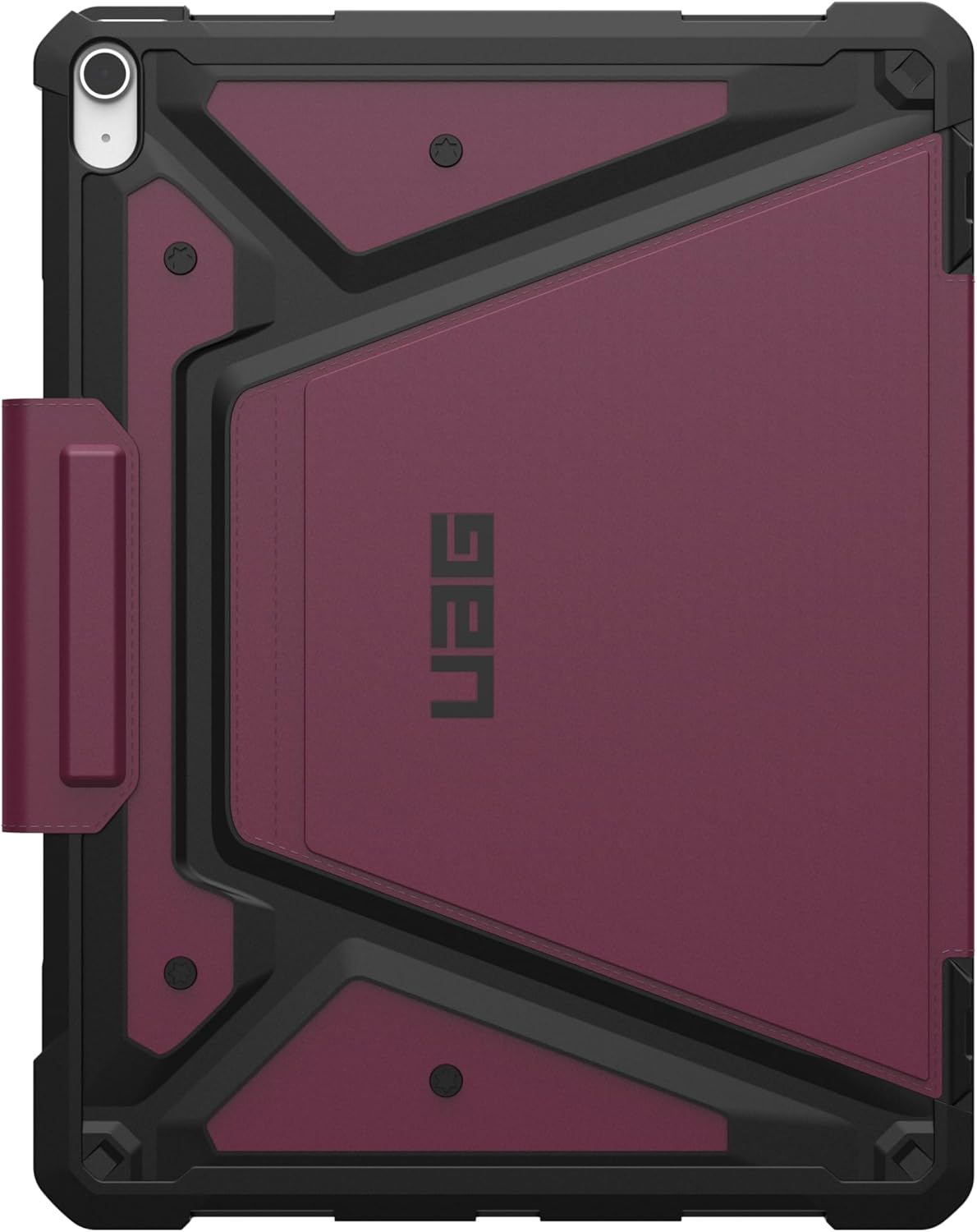 URBAN ARMOR GEAR UAG Designed for iPad Air 13" Case (1st/2nd Gen 2024-2025) M3 A3268 A3269 - Rugged Multi-Angle Viewing Folio Cover with Pencil Holder & Adjustable Stand, Metropolis SE Bordeaux