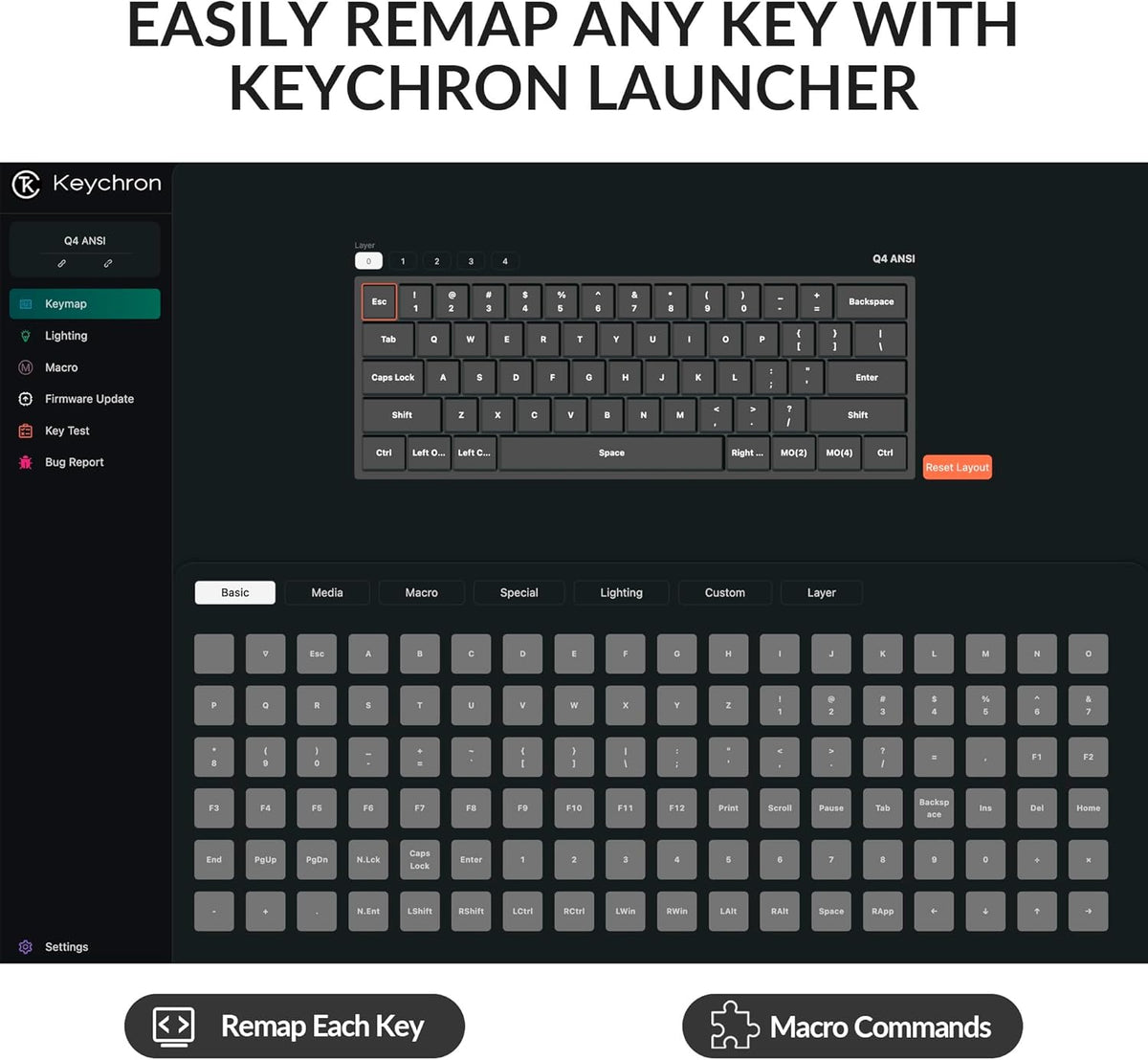 Keychron Q4 Wired Custom Mechanical Keyboard, 60% Layout QMK/VIA Programmable Macro with Hot-swappable Gateron G Pro Blue Switch Double Gasket Compatible with Mac Windows Linux(Navy Blue)