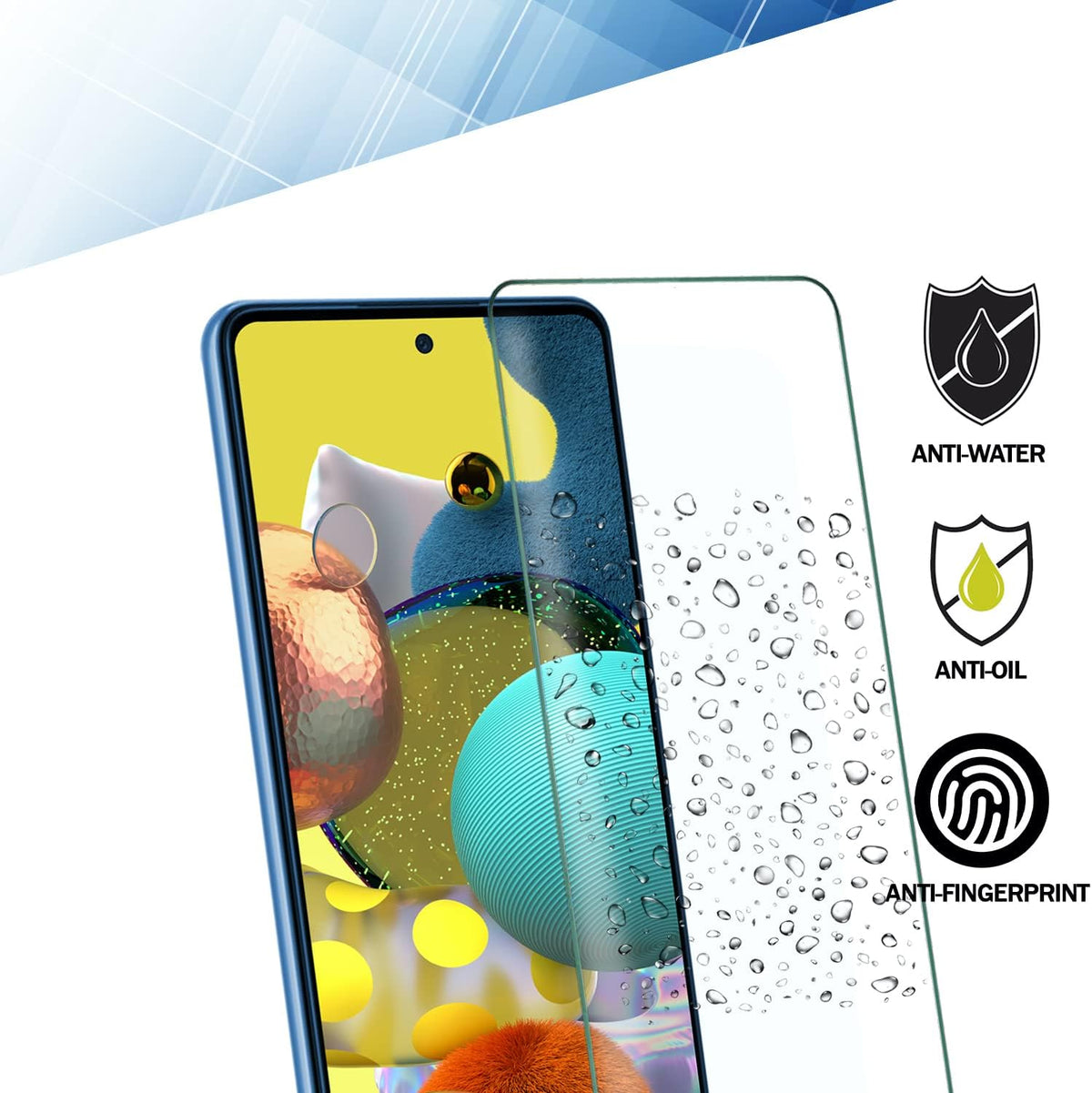 Samsung Galaxy A71 4G/5G/5G UW/A81/Note 10 Lite Screen Protector [4-Pack] - 0.33mm Tempered Glass, Anti-Scratch,