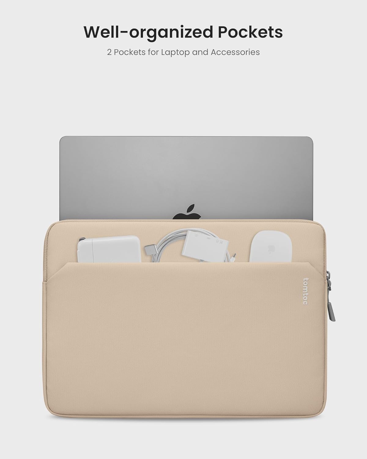tomtoc Slim Laptop Sleeve for 15-inch 2025 New MacBook Air M4/A3241, M3/A3114, M2/A2941, 15 Inch Microsoft Surface Laptop AI PC/6/5, Dell XPS 15 Plus, Recycled Water-Resistant Protective Case Bag