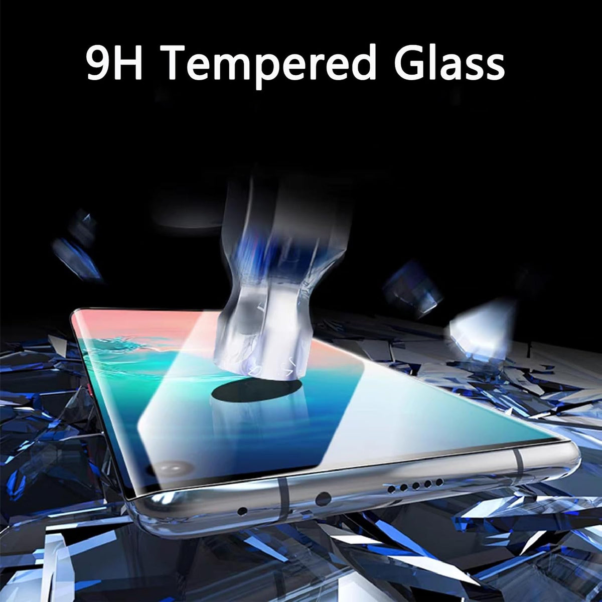 [2+2 Pack] Galaxy S10 Plus Screen Protector and Camera Lens Protector, Ultra Clear, Anti Scratch, 9H Tempered Glass
