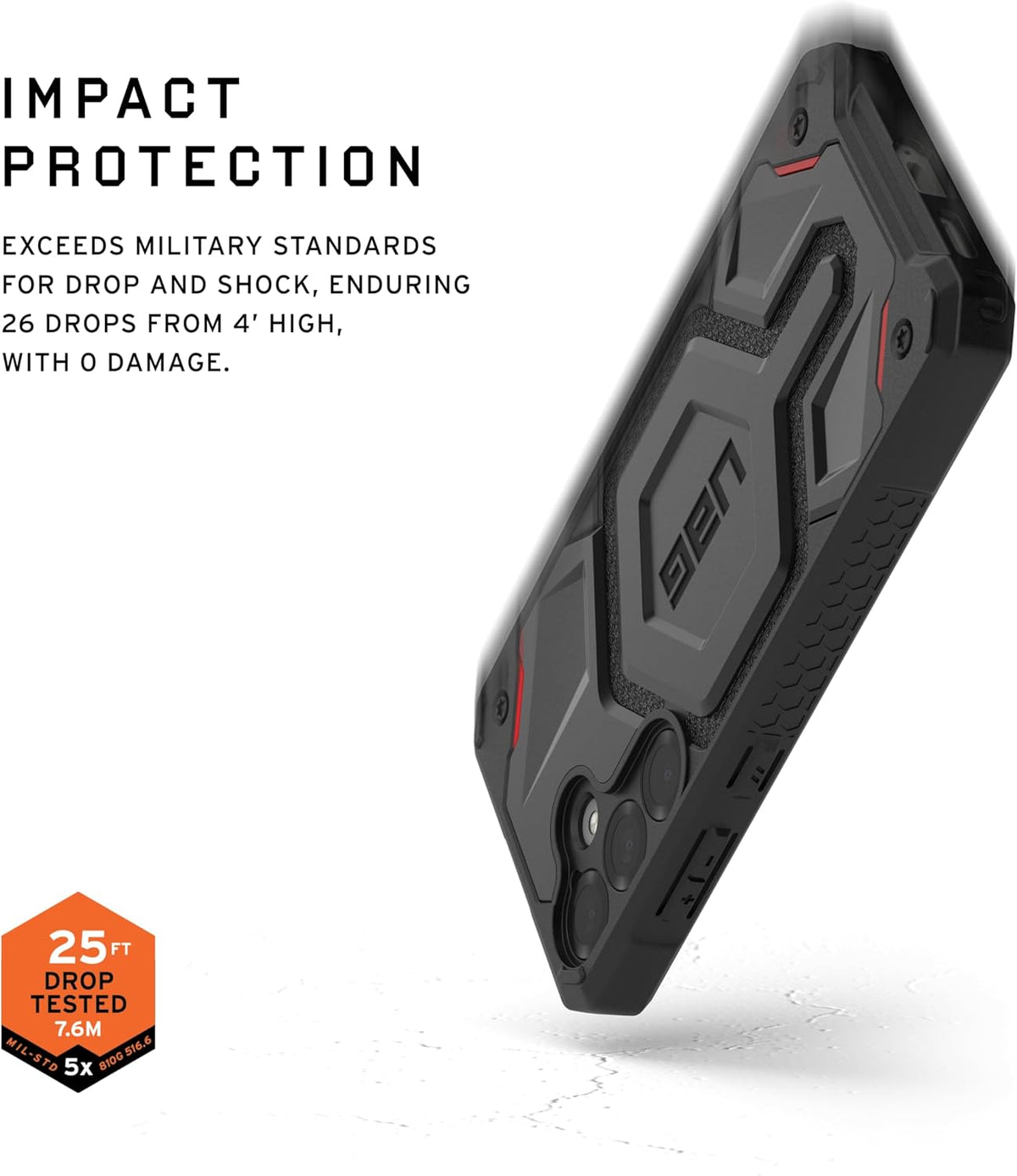 URBAN ARMOR GEAR UAG for Samsung Galaxy S25 Case 6.2" Monarch Pro - Compatible with Magnetic Charging Premium Rugged Military Drop Tested Protective Cover, Kevlar Black