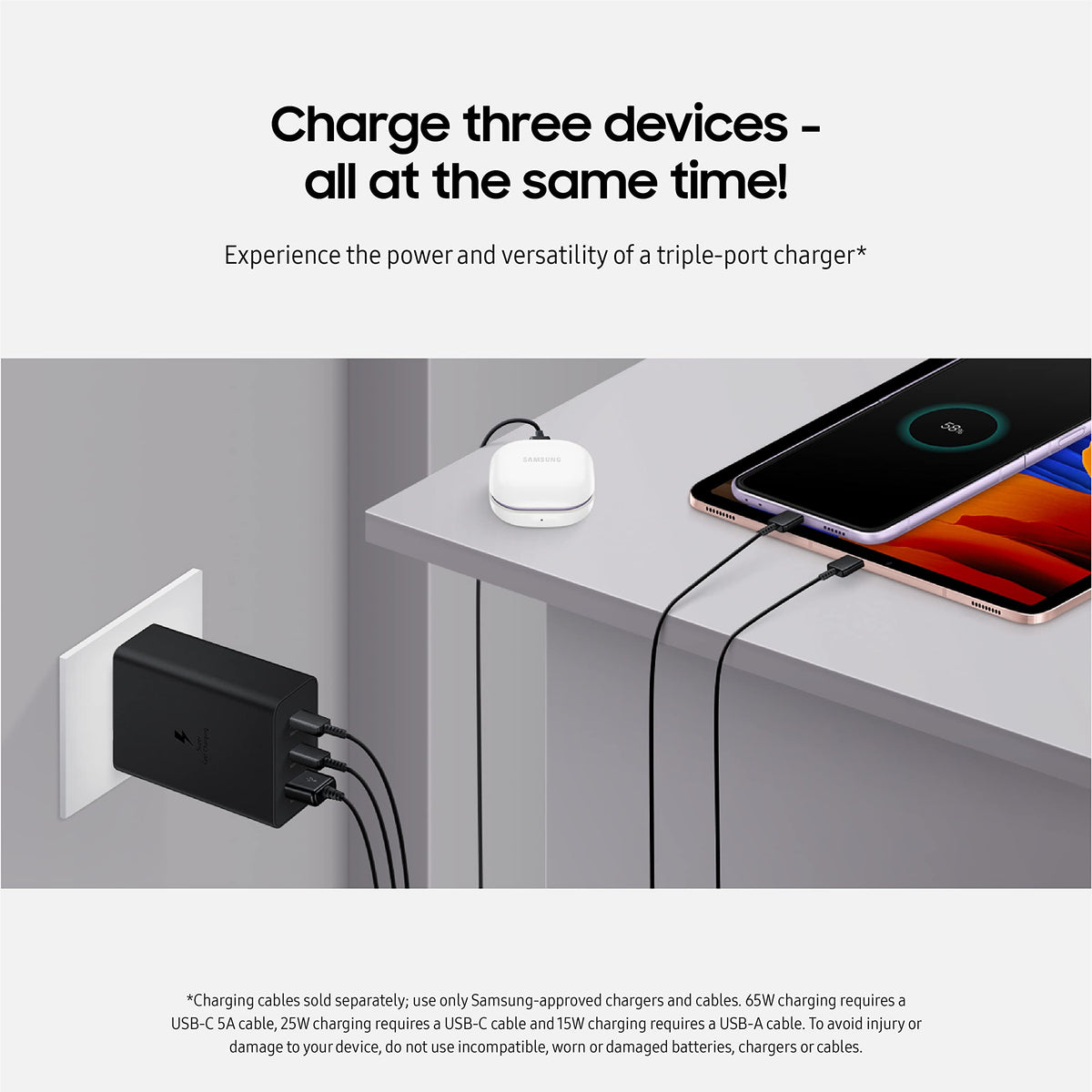 Samsung Black 65W Trio Adapter