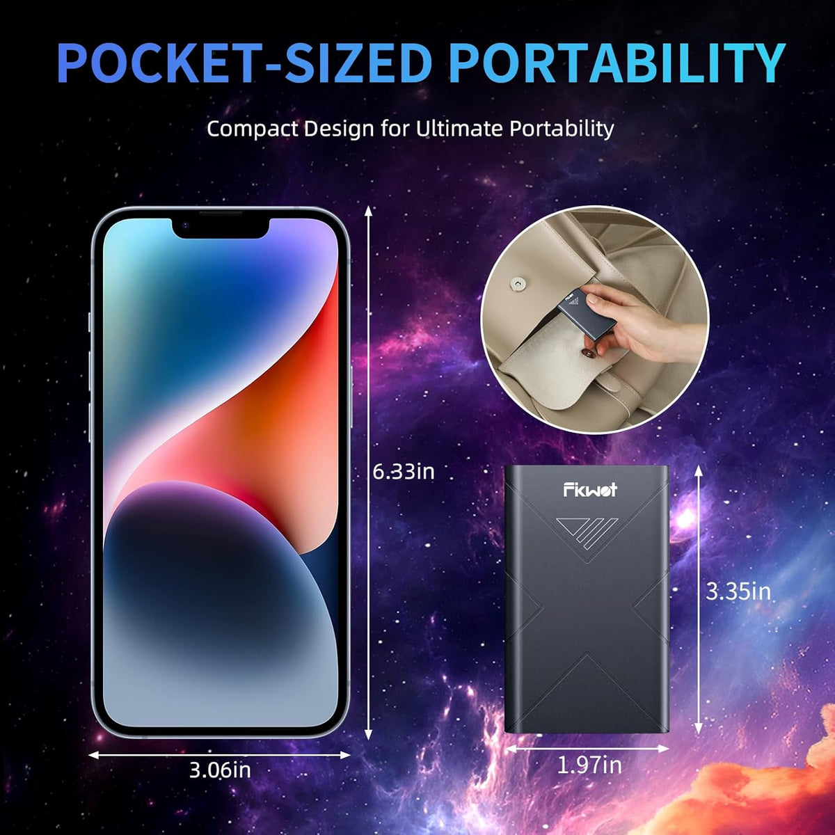 2TB External SSD, Portable SSD, Up to 2000MB/s, USB 3.2 Gen2x2 External Solid State Drives, Compatible with Smart TV, PS5/PS4(Pro), iPhone 15/16, Xbox, Mac & Windows and Other Devices(FP80)