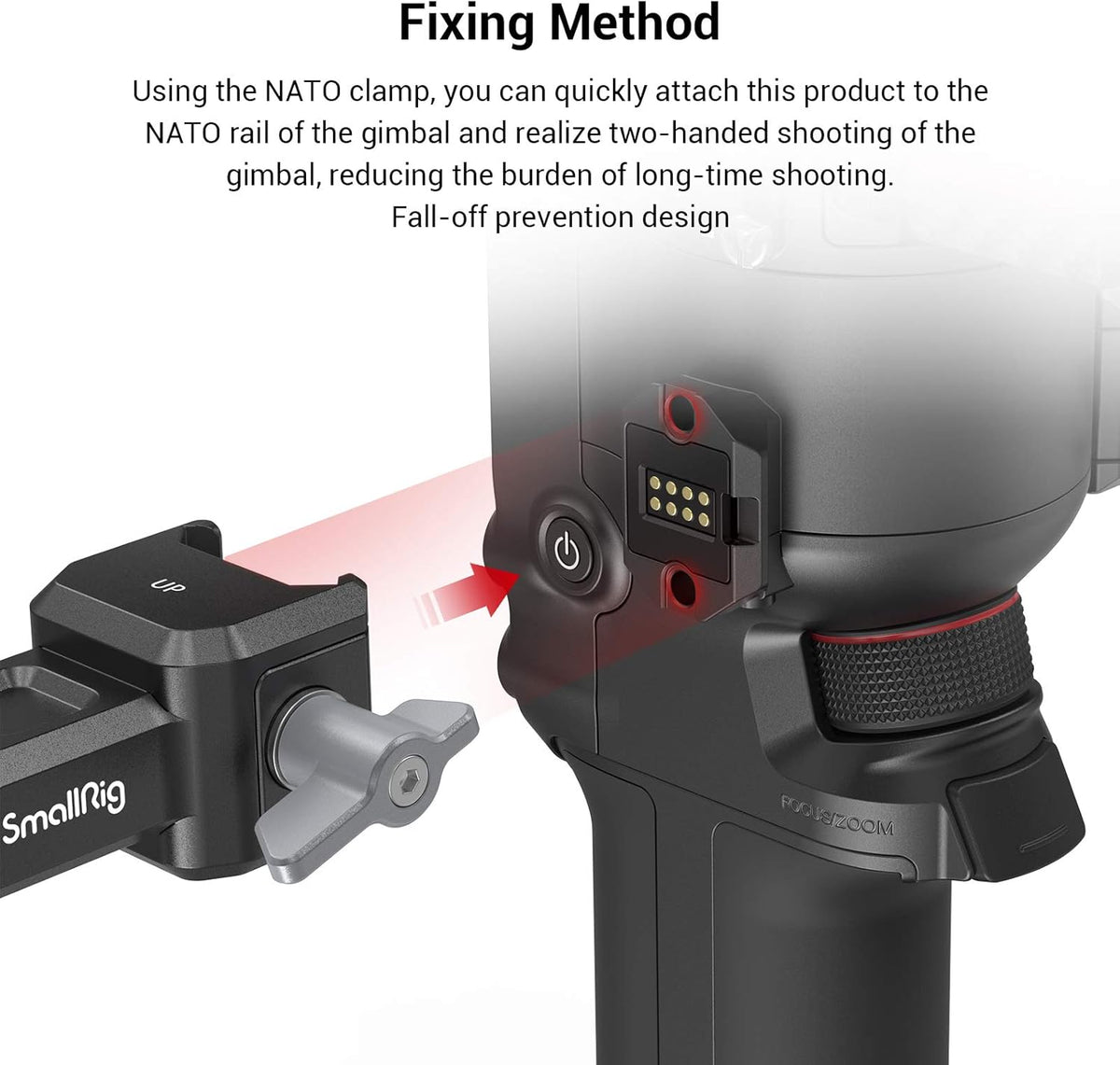 SMALLRIG Dual Handle Handgrip for DJI RS 4 /RS 4 Pro/RS 3 / RS 3 Pro/RS 2 / RSC 2 Gimbal, Gimbal Handle Grip with NATO Rails, Cold Shoe, 1/4"-20 & 3/8"-16 Threaded Holes