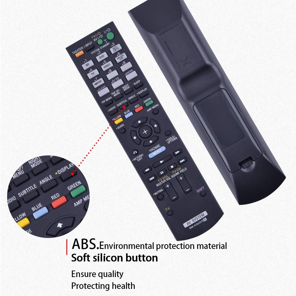 RM-AAU072 RMAAU072 Replacement Remote Control for Sony AV Receiver Home Audio Theater System, Compatible with Multiple