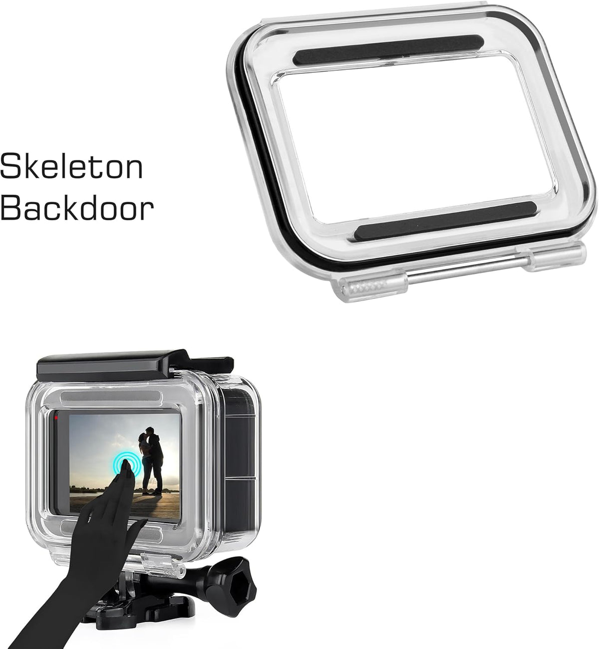 Housing Case Waterproof & Skeleton Backdoor Protective for GoPro Hero 13 12 11 10 9 Action Camera Standard Size