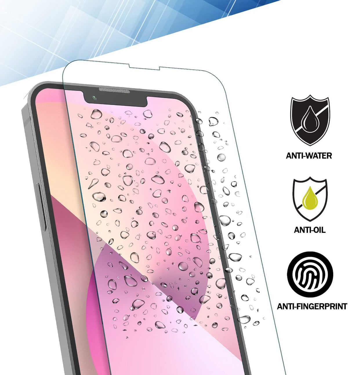 RKINC [3-Pack] Screen Protector for iPhone 13 Mini 5.4-Inch, Tempered Glass Film, Bubble-Free, Anti-Scratch,