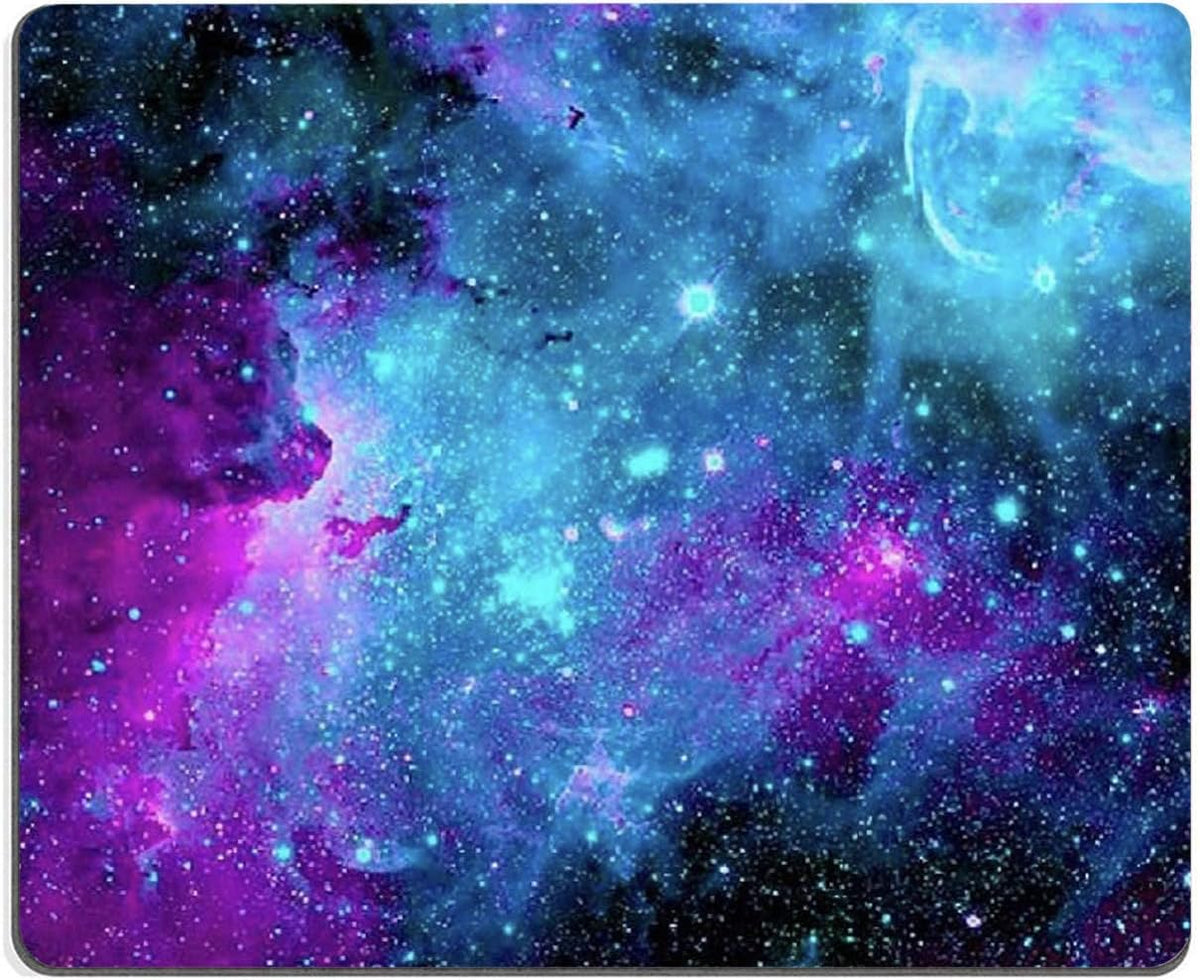 Gaming Mouse Pad,Blue Purple Galaxy Nebula Universe Space Non-Slip Rubber Base Mouse Pads For Computers Laptop Office, 9.5X7.9X0.12 Inch(240Mm X 200Mm X 3Mm)