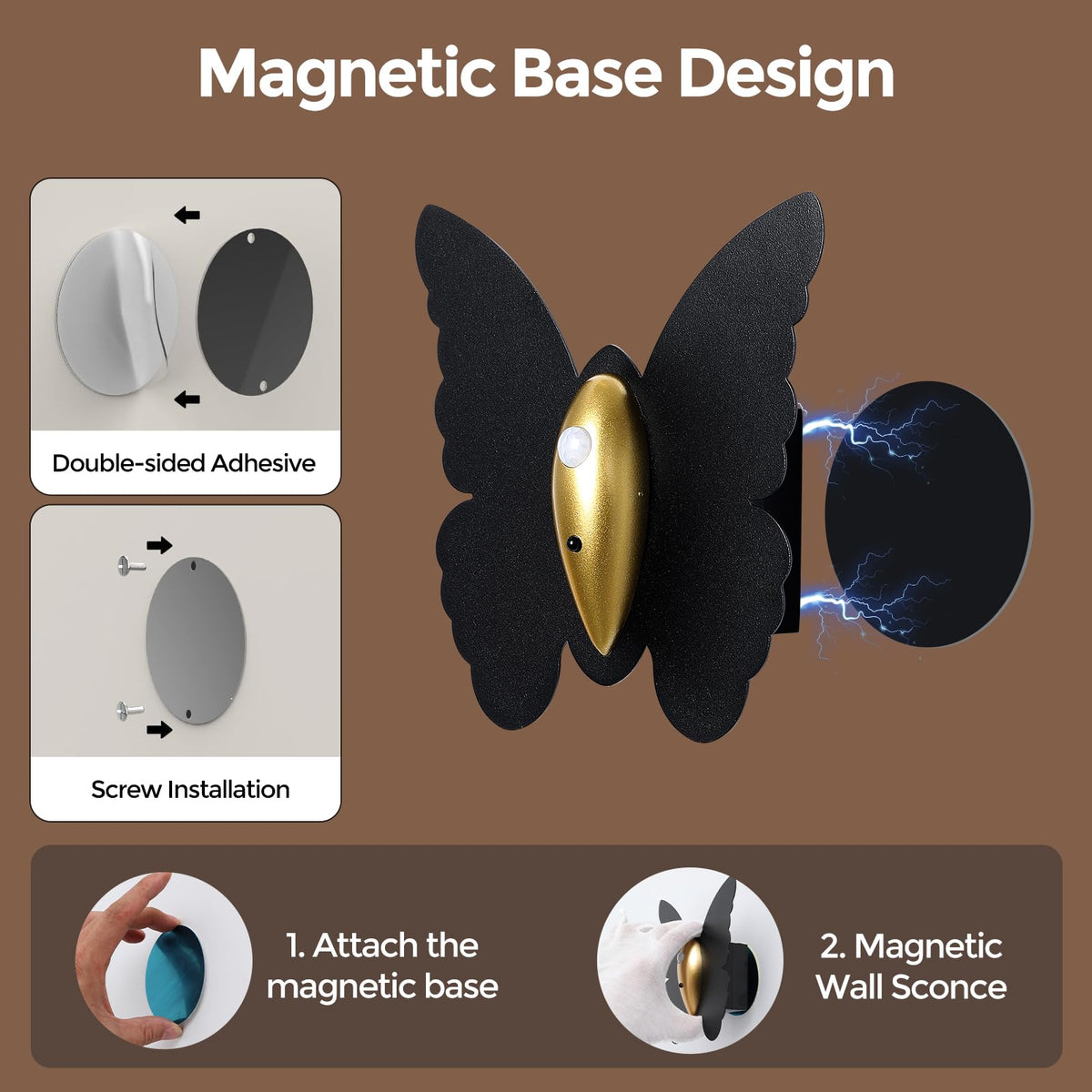 Mille Lucciole 5000mAh Battery Operated Motion Sensor Wall Sconce, Dimmable